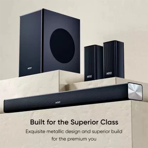 Mivi Fort S440 440 Watts 5.1 Cinematic Soundbar With 2 Satellite Speakers - Black, Blue, Red