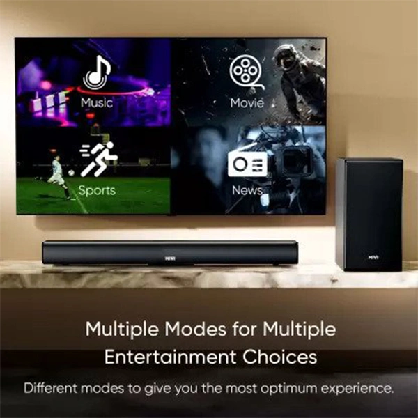 Mivi Fort S440 440 Watts 5.1 Cinematic Soundbar With 2 Satellite Speakers - Black, Blue, Red