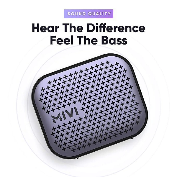 Mivi Roam 2 5W Bluetooth Portable Speaker With 24 Hours Playtime - Blue - Blue