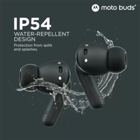 Motorola Moto Buds+ Sound by Bose, Dual Dynamic Drivers, 48dB ANC, Dolby Head Tracking Wireless Earbuds - Beach Sand - Beach Sand