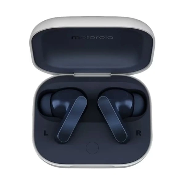 Motorola Moto Buds with Hi-Res Audio, Large 12.4 MM Driver, 42 Hrs Playback & IPx4 Rating Wireless Earbuds - Glacier Blue - Glacier Blue