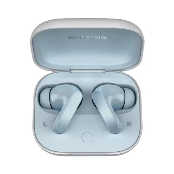 Motorola Moto Buds with Hi-Res Audio, Large 12.4 MM Driver, 42 Hrs Playback & IPx4 Rating Wireless Earbuds - Glacier Blue - Glacier Blue