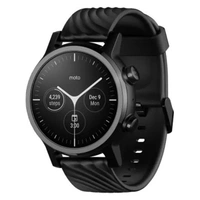 Motorola Moto 360 (3rd Gen) WearOS Luxury Smart Watch - Black - Black