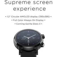 Motorola Moto 360 (3rd Gen) WearOS Luxury Smart Watch - Black - Black
