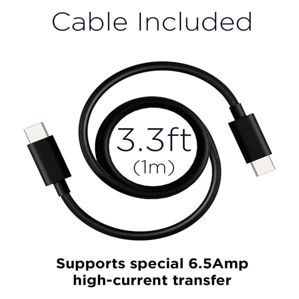 Motorola Turbo Power 68W USB-C Charger with 6.5 AMP USB-C Cable