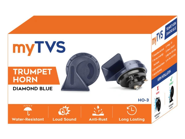 myTVS HO-3 Diamond Blue Trumpet Twin Tone Horn