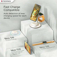 Neopack 3 IN 1 Wireless Charging Dock Station - Black, Green, Grey