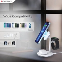 Neopack 3 IN 1 Wireless Charging Dock Station - Black, Green, Grey