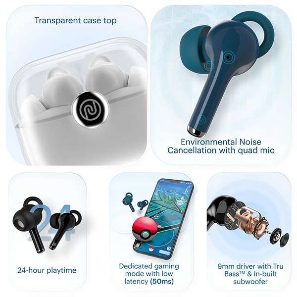 Noise Bare Buds Truly Wireless in Ear Earbuds - Bare White - Bare White