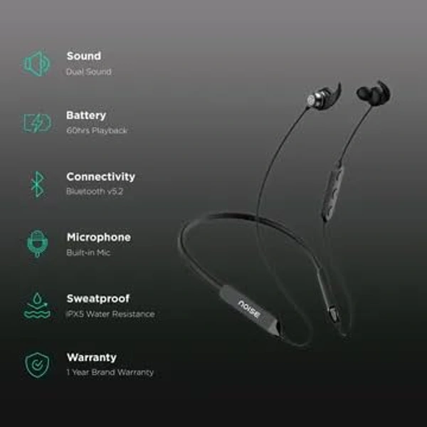 Noise Blaze Wireless Neckband - Blue - Blue