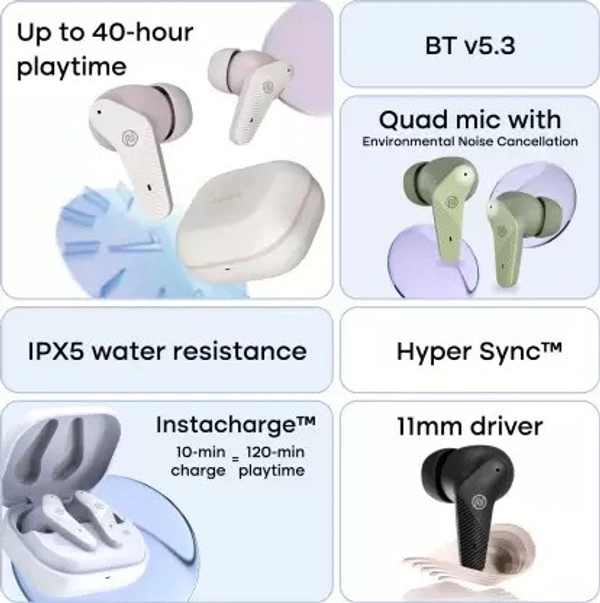 Noise Buds VS102 Neo Wireless Earbuds - Soft Lilac - Soft Lilac