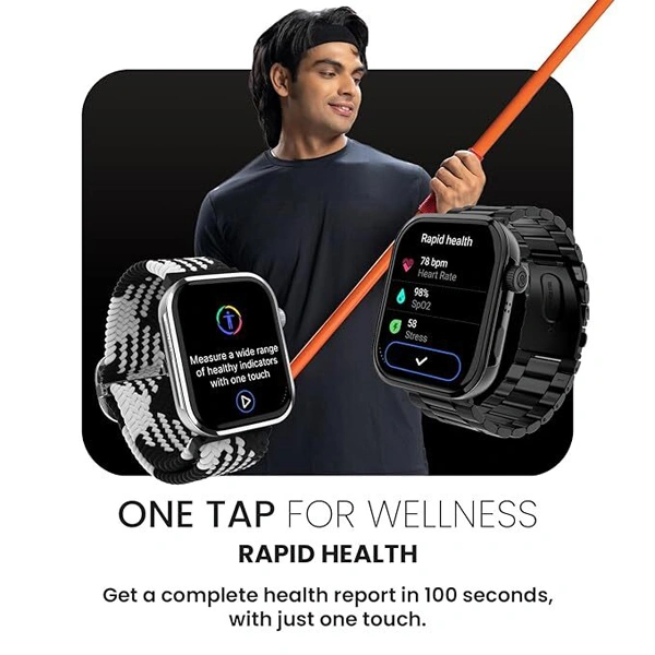 Noise ColorFit Pro 5 Max 1.96" AMOLED Display Smart Watch - Elite Black - Elite Black