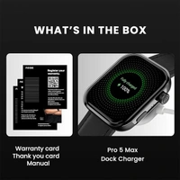 Noise ColorFit Pro 5 Max 1.96" AMOLED Display Smart Watch - Elite Black - Elite Black