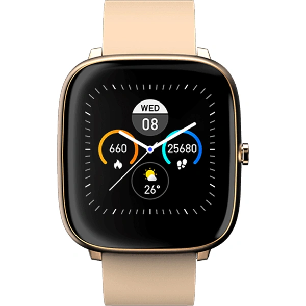 Noise ColorFit Qube Smartwatch - Beige Gold - Beige Gold