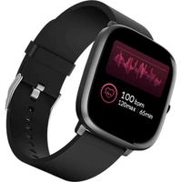 Noise ColorFit Qube Smartwatch - Charcoal Black - Charcoal Black
