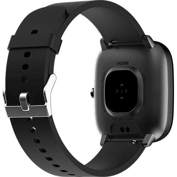 Noise ColorFit Qube Smartwatch - Charcoal Black - Charcoal Black