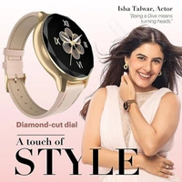 Noise Diva Smartwatch with Diamond Cut dial - Gold Link