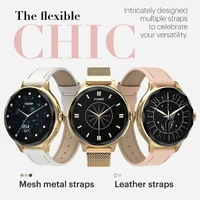 Noise Diva Smartwatch with Diamond Cut dial - Gold Link