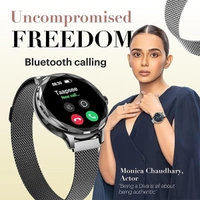 Noise Diva Smartwatch with Diamond Cut dial - Gold Link