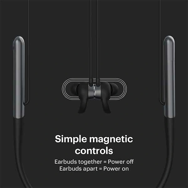 Noise Flair Bluetooth Neckband Earphone - Carbon Black - Carbon Black
