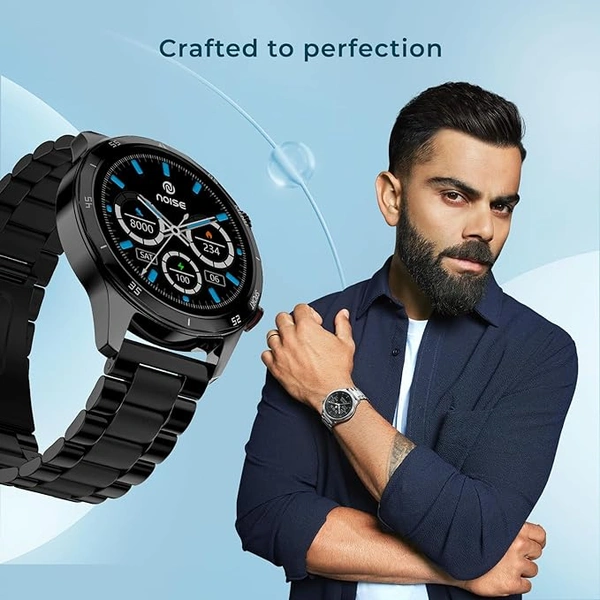 Noise Mettalix 1.4" HD Display with Metallic Straps Smart Watch - Elite Silver - Elite Silver