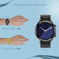 Noise Mettalix 1.4" HD Display with Metallic Straps Smart Watch - Elite Silver - Elite Silver