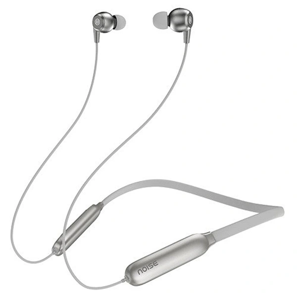 Noise Nerve Neckband with 25 Hours of Playtime - Silver - Silver