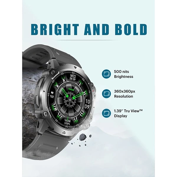 Noise NoiseFit Shield Smartwatch - Black - Black