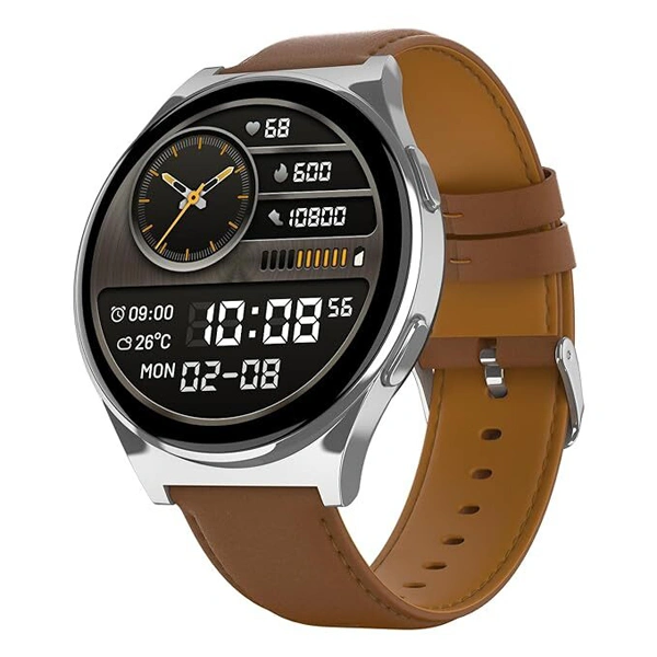 Noise Nova 1.46" AMOLED Display with in-Built Bluetooth Calling Smart Watch - Classic Brown - Classic Brown