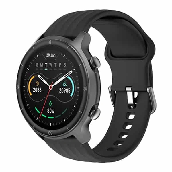 NoiseFit Agile Smartwatch with Coloured Bezels - Robust Black - Robust Black