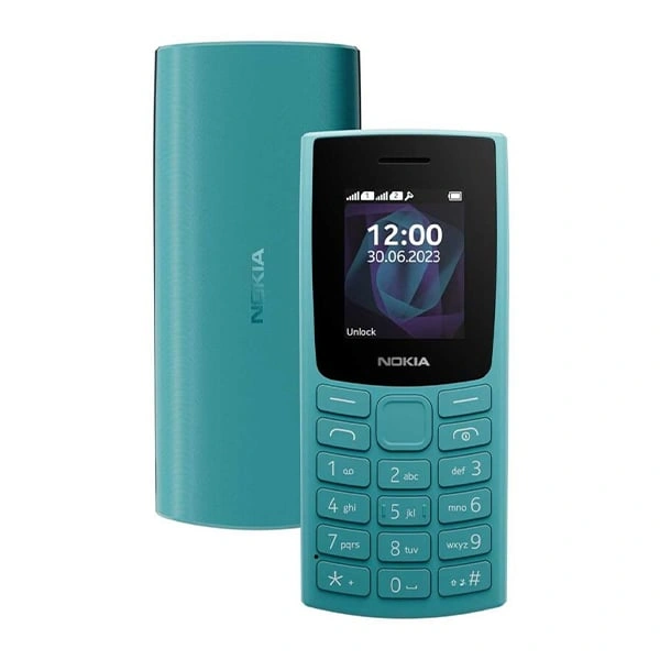 Nokia 105 4G Dual SIM Keypad Mobile Phone with Wireless FM Radio - Cyan - Cyan