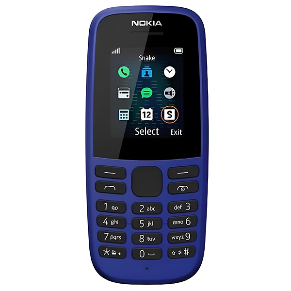 Nokia 105 Dual Sim Keypad Mobile Phone - Blue - Blue