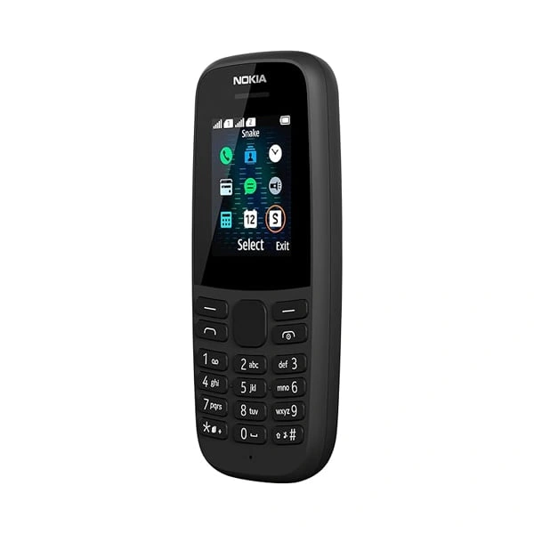 Nokia 105 Dual Sim Keypad Mobile Phone - Black - Black