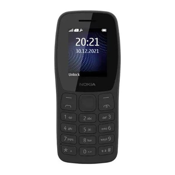 Nokia 105 Plus Dual SIM Keypad Mobile Phone - Black - Black