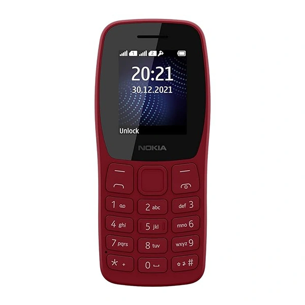 Nokia 105 Plus Dual SIM Keypad Mobile Phone - Red - Red