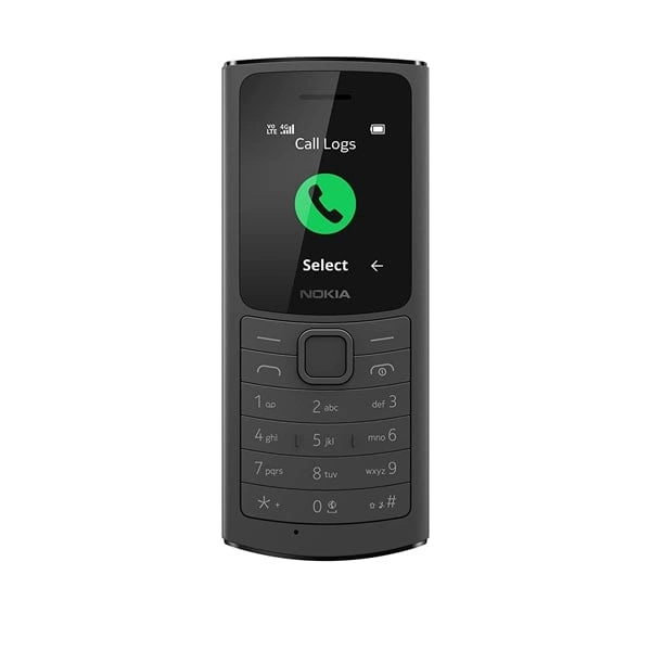Nokia 110 4G Keypad Phone - Black - Black