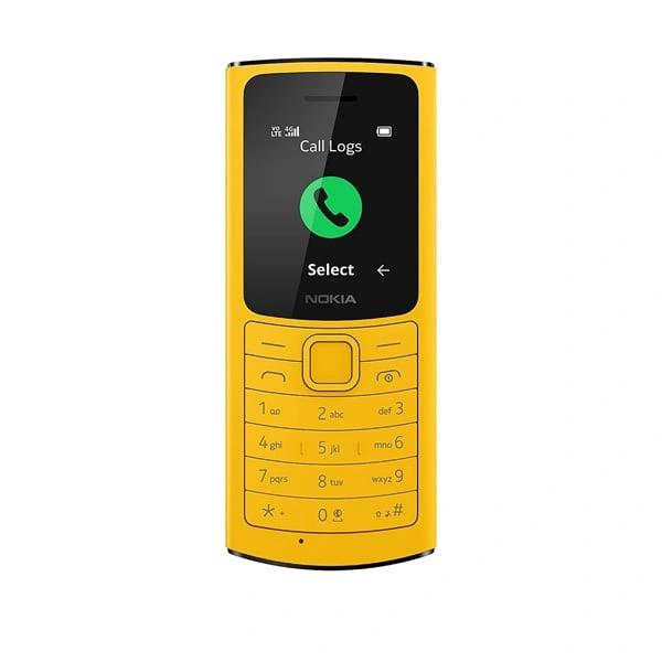 Nokia 110 4G Keypad Phone - Yellow - Yellow