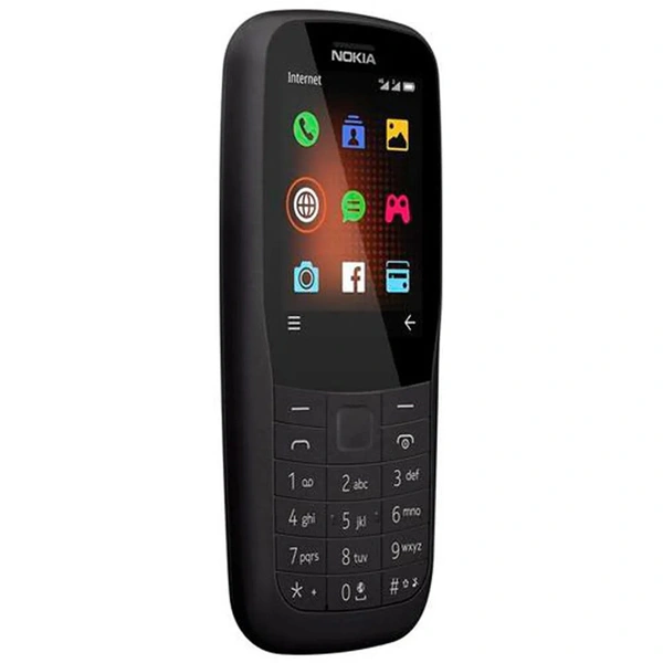 Nokia 220 4G Dual SIM Keypad Phone - Black - Black