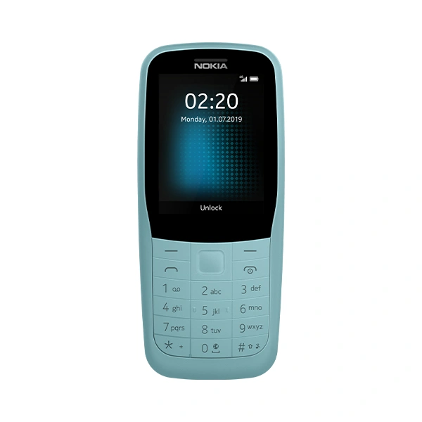 Nokia 220 4G Dual SIM Keypad Phone - Blue - Blue