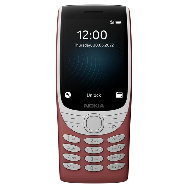 Nokia 8210 4G Keypad Phone - Red - Red