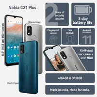 Nokia C21 Plus Mobile - Cyan - Cyan