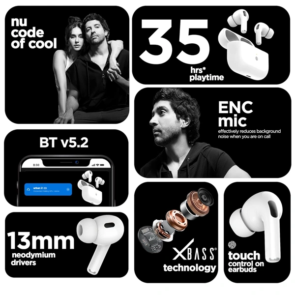 Nu Republic Urban 2 Earbuds with X-Bass