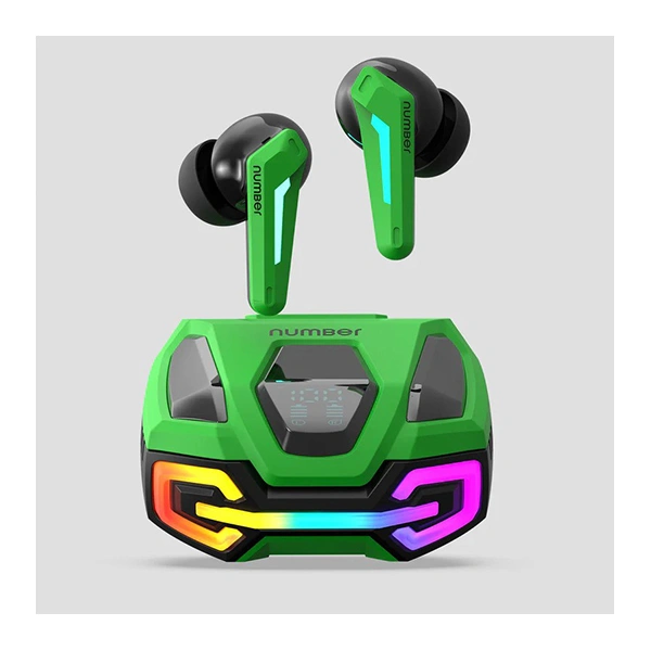 Number Super Buds GT M9 Gaming TWS Earbuds - Green - Green
