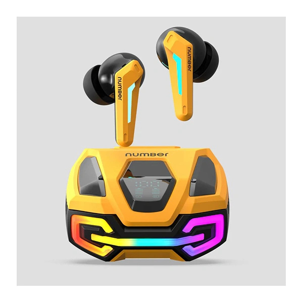 Number Super Buds GT M9 Gaming TWS Earbuds - Yellow - Yellow