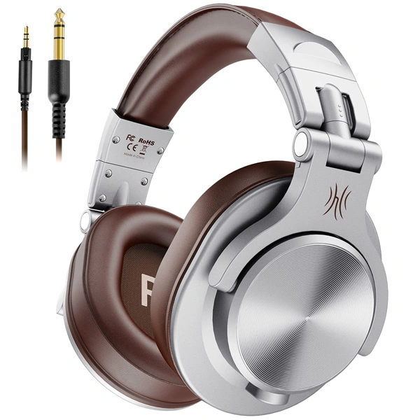 OneOdio A71 Wired Over the Ear Headphone with Mic - Gold - Gold