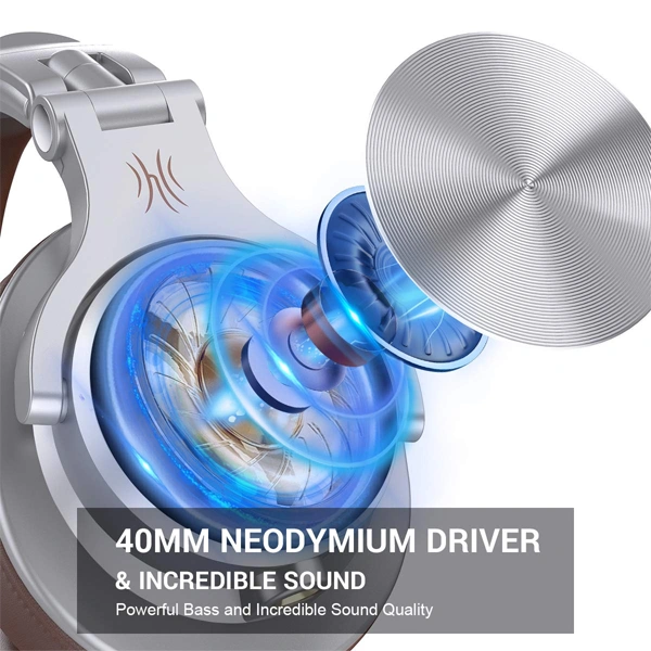 OneOdio A71 Wired Over the Ear Headphone with Mic - Gold - Gold