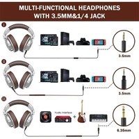 OneOdio A71 Wired Over the Ear Headphone with Mic - Gold - Gold