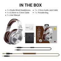 OneOdio A71 Wired Over the Ear Headphone with Mic - Gold - Gold