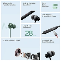 OnePlus Bullets Wireless Z2 ANC Bluetooth In Ear Earphones - Grand Green - Grand Green