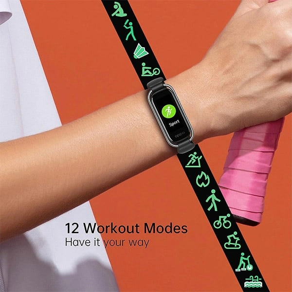 OPPO Band Style Fitness Band with 12 Workout Modes - Black, Blue
